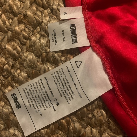Reformation Red Silk Cami - Picture 4 of 5